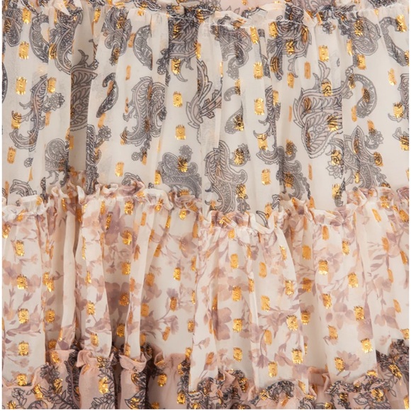 Rare Editions Mixed Print Tiered dress with denim vest, size 7 - Picture 7 of 7